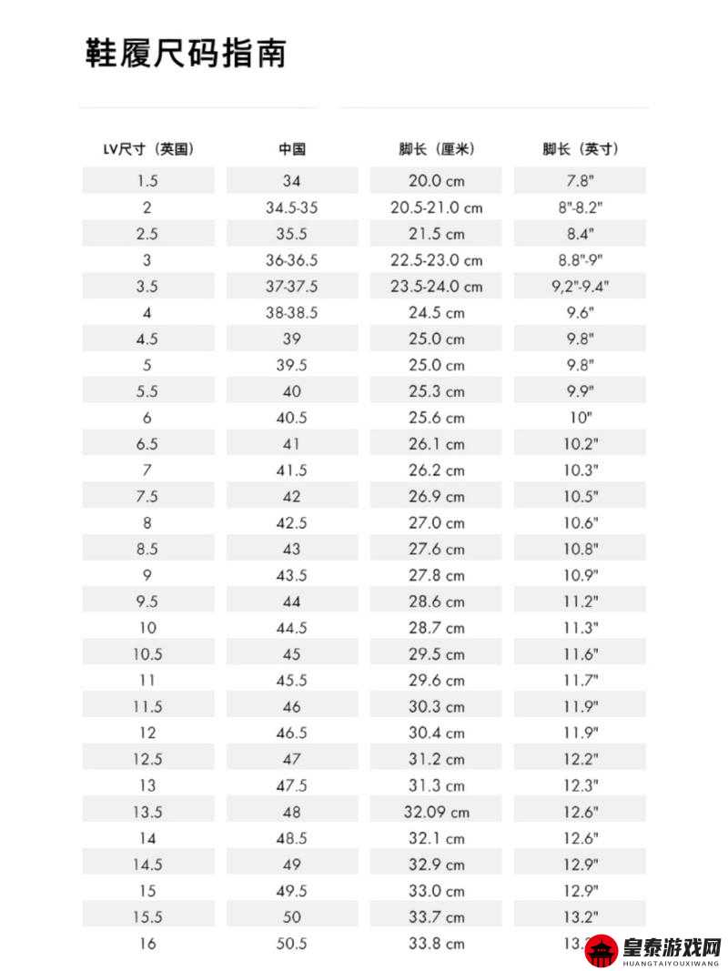 欧洲lv尺码大解析：如何选择适合你的鞋子