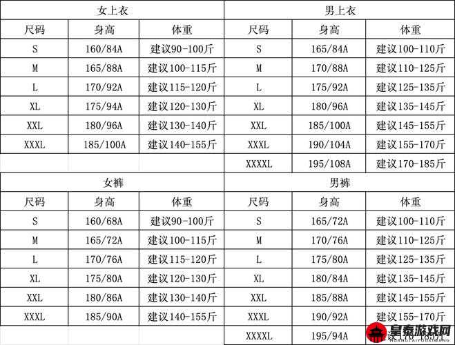 国产尺码与欧洲尺码表2023：一览无余的换算指南